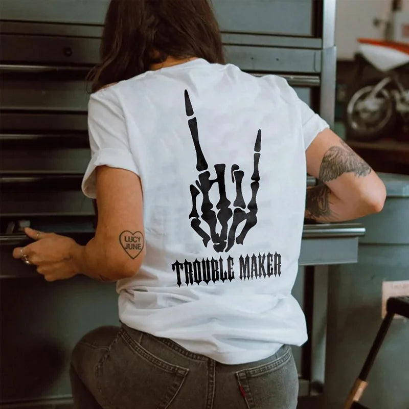 Trouble Maker Skull T-shirt