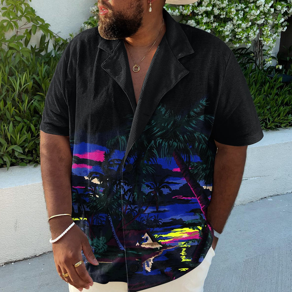 Plus Size Vintage Men's Hip-Hop Element Shirt