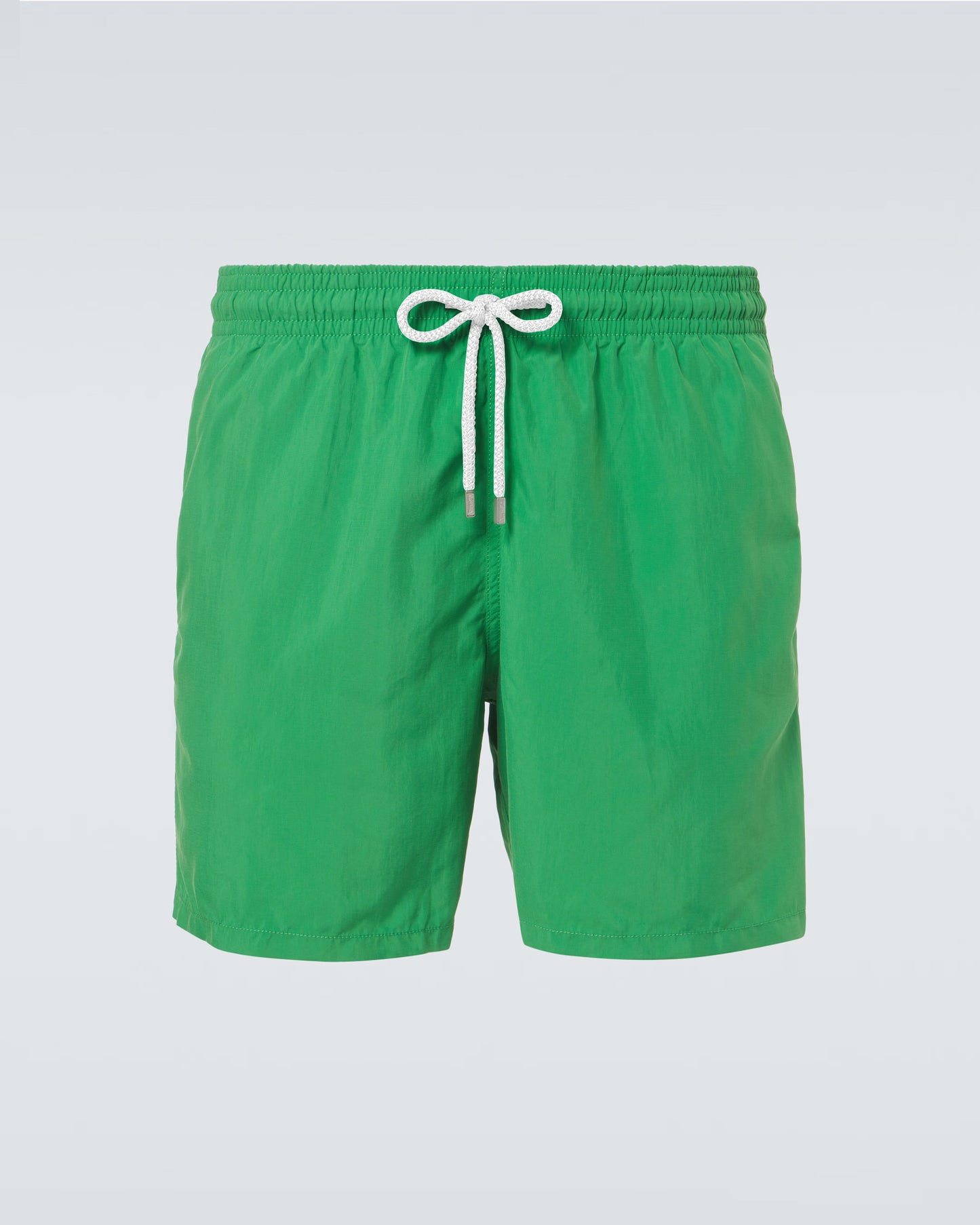 Plus Size Men's Casual Green Solid Color Beach Quick-drying Trunks Swimming Trunks