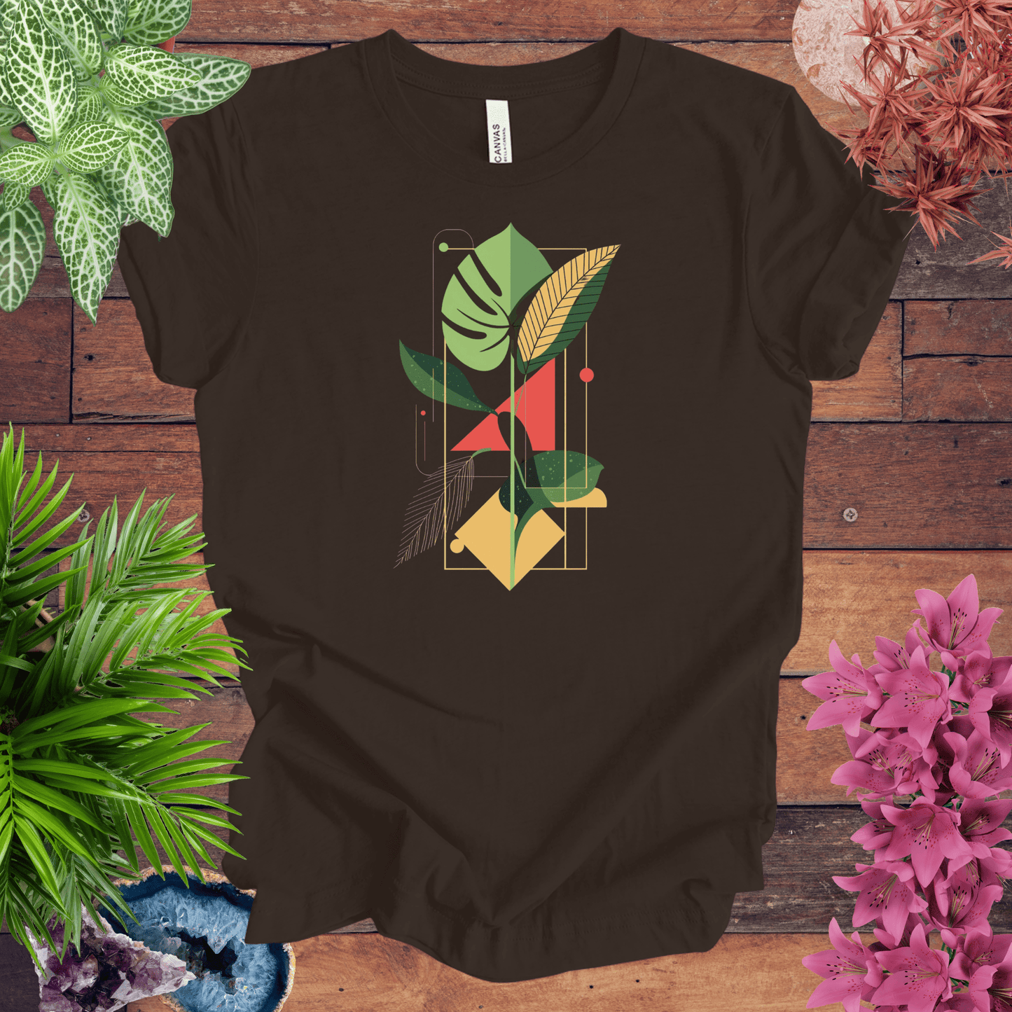 Botanical Houseplant Retro T-Shirt