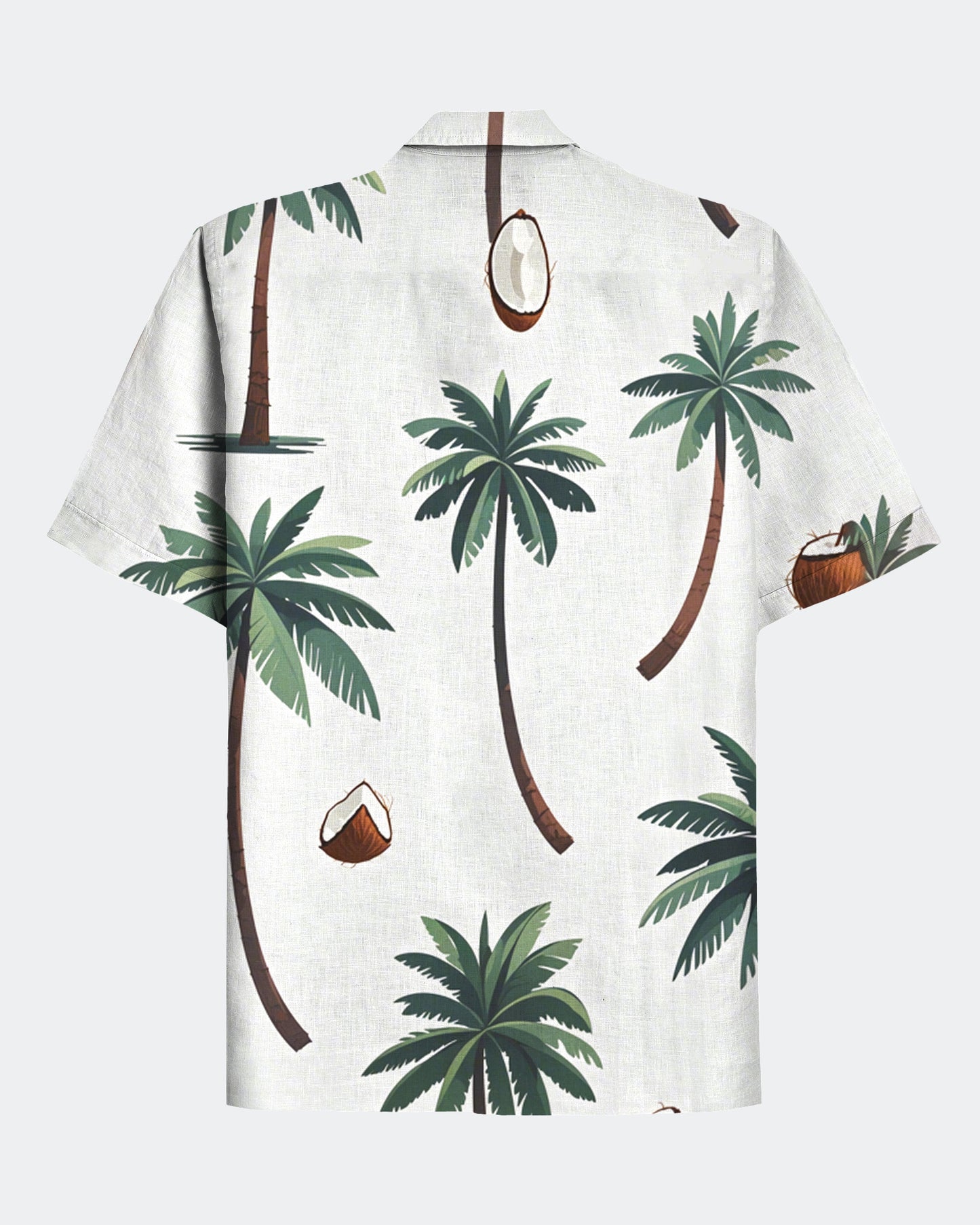 Men's Hawaiian Coconut Grove Print Short Sleeve Shirt