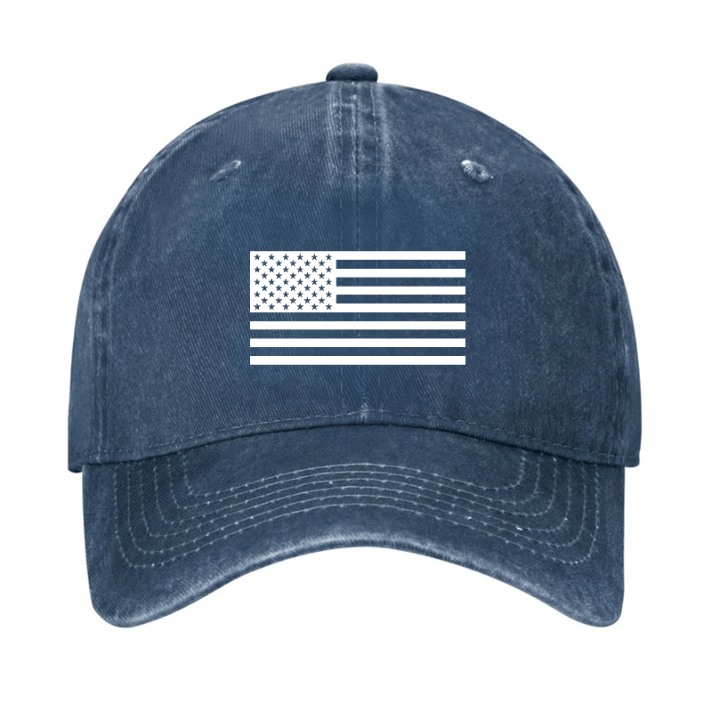 Classic American Flag Print For Men Cap