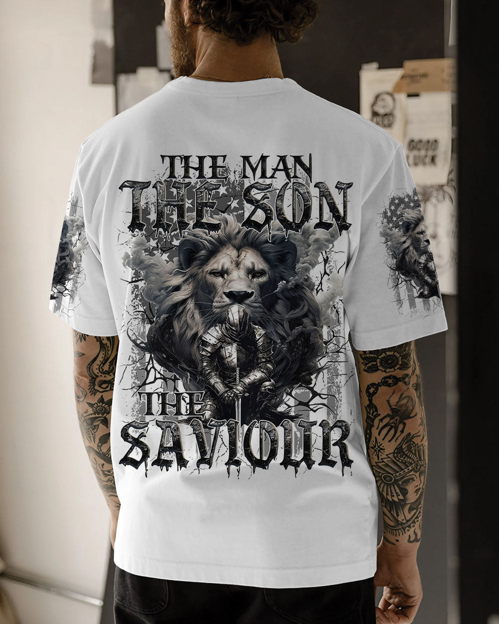 The Man The Son The Saviour Lion Men's All Over Print Shirt - Tyqy2608242