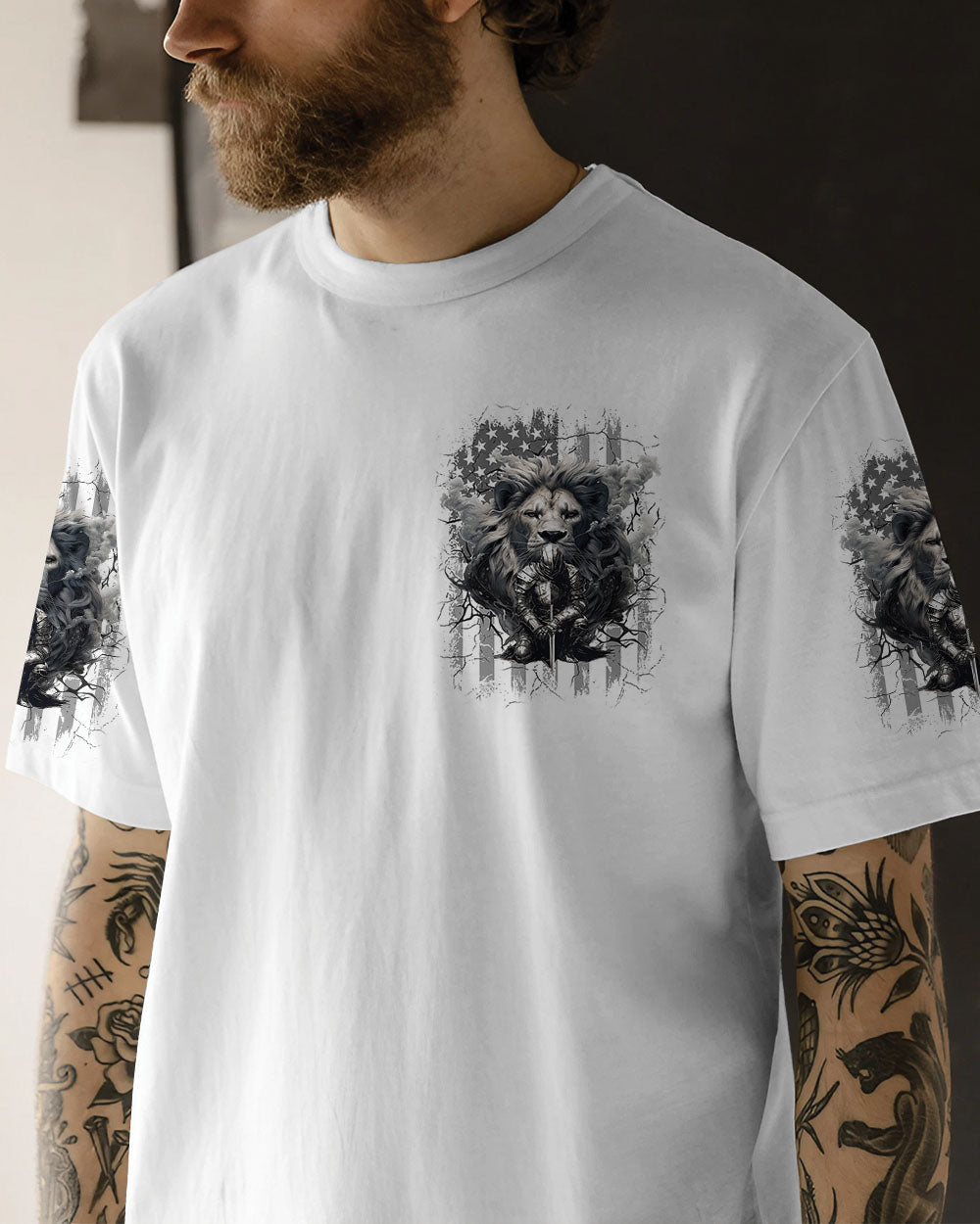 The Man The Son The Saviour Lion Men's All Over Print Shirt - Tyqy2608242