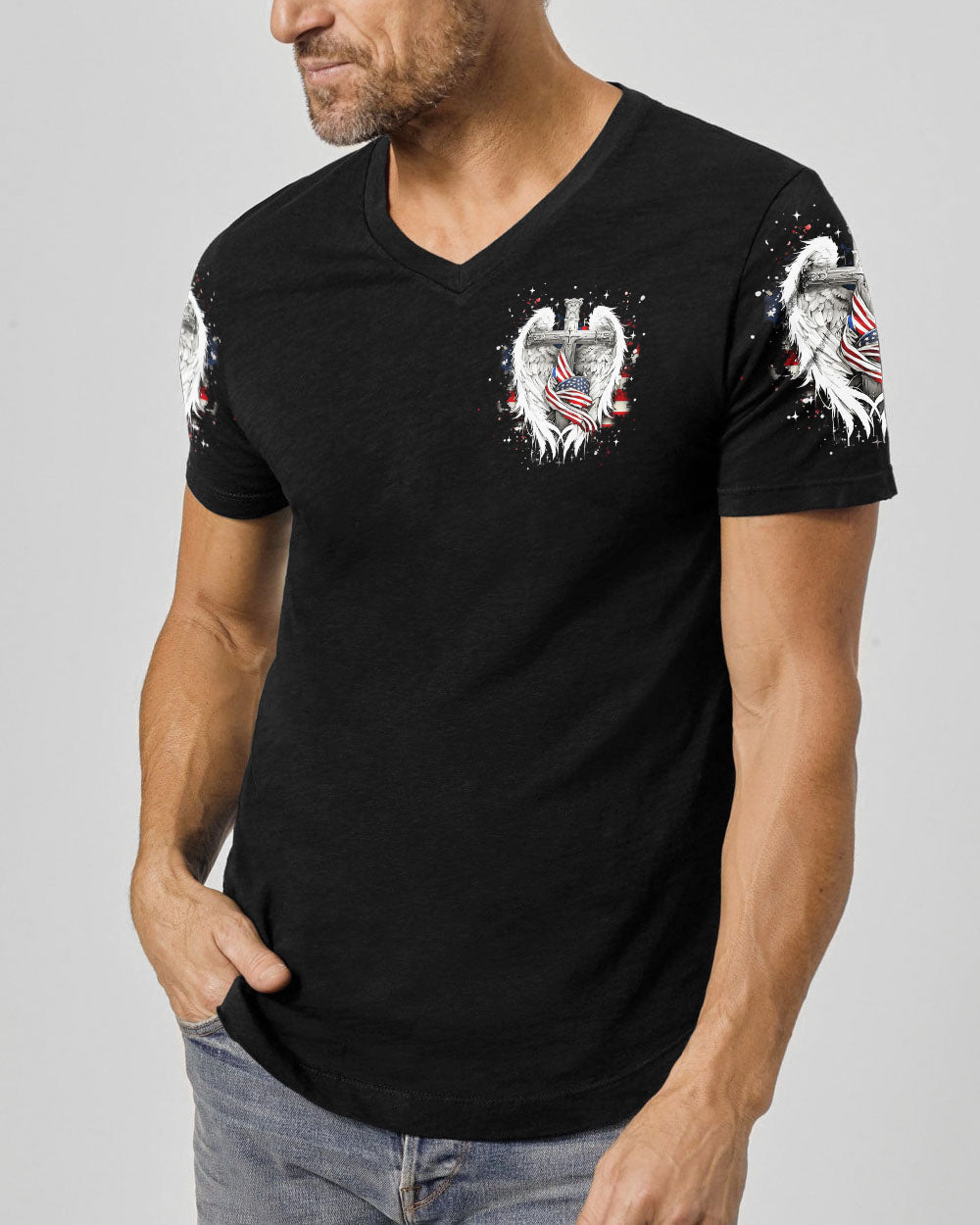 Stand For The Flag Kneel For The Cross Men's All Over Print Shirt - Yhhn0303254