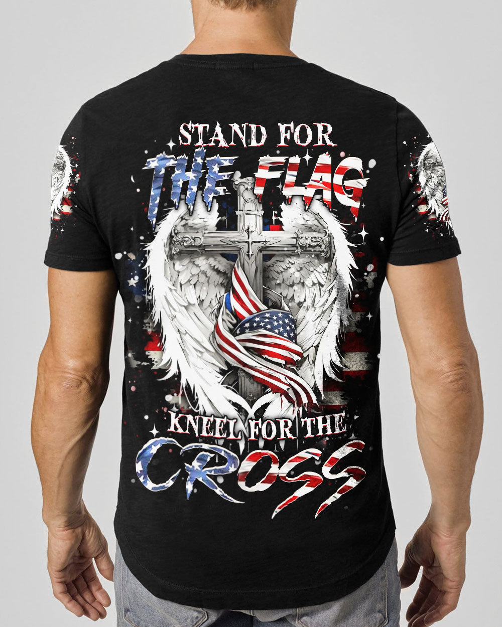 Stand For The Flag Kneel For The Cross Men's All Over Print Shirt - Yhhn0303254