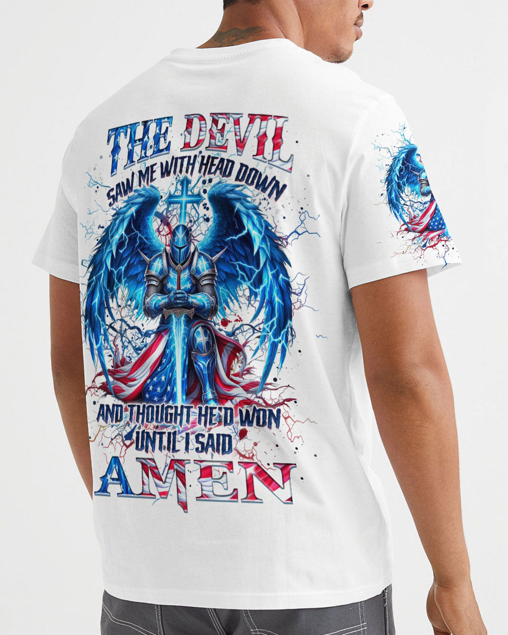 The Devil Saw Me With My Head Down Men's All Over Print Shirt - Yhhn2110243