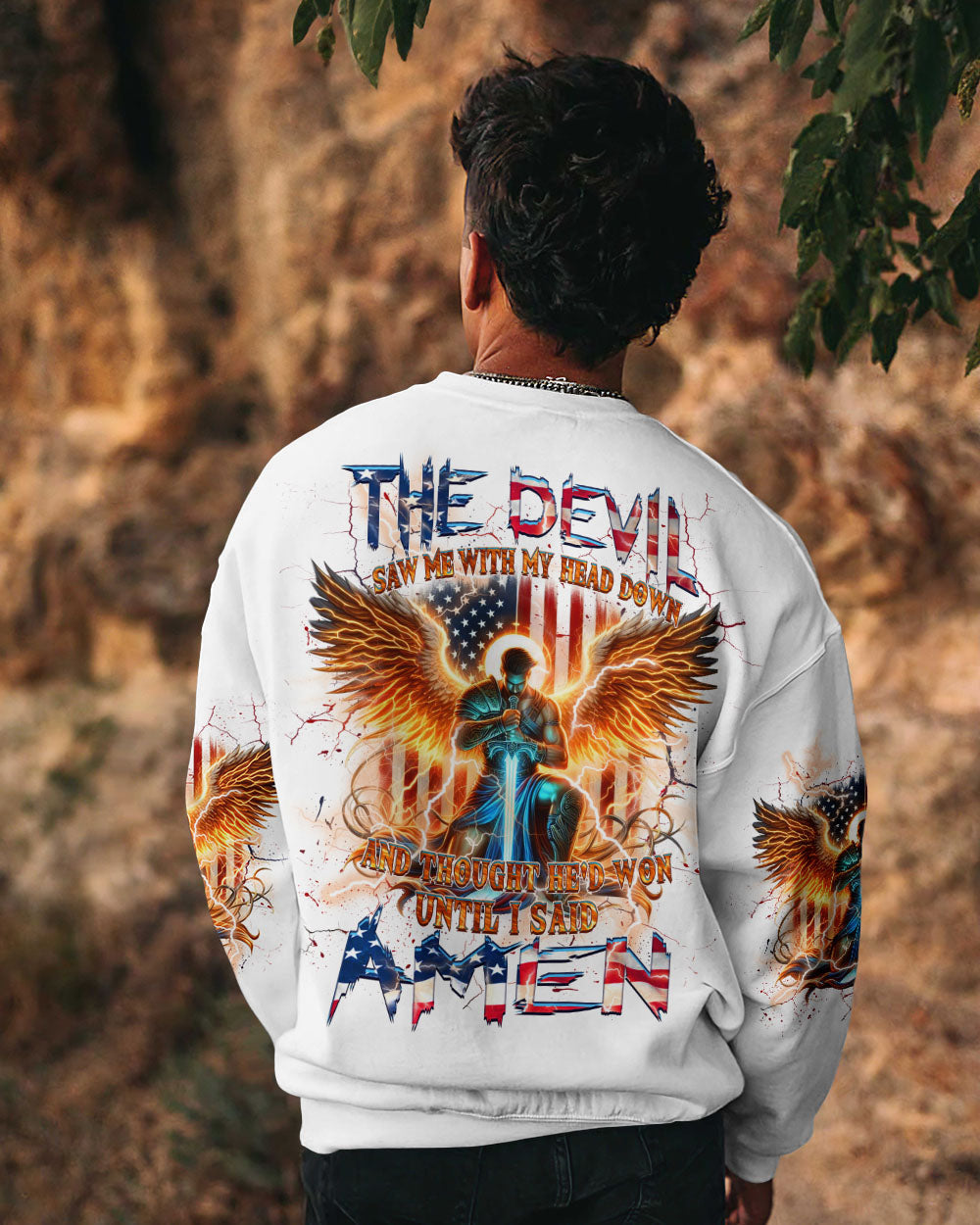 The Devil Saw Me With My Head Down Men's All Over Print Shirt - Yhhn2310242