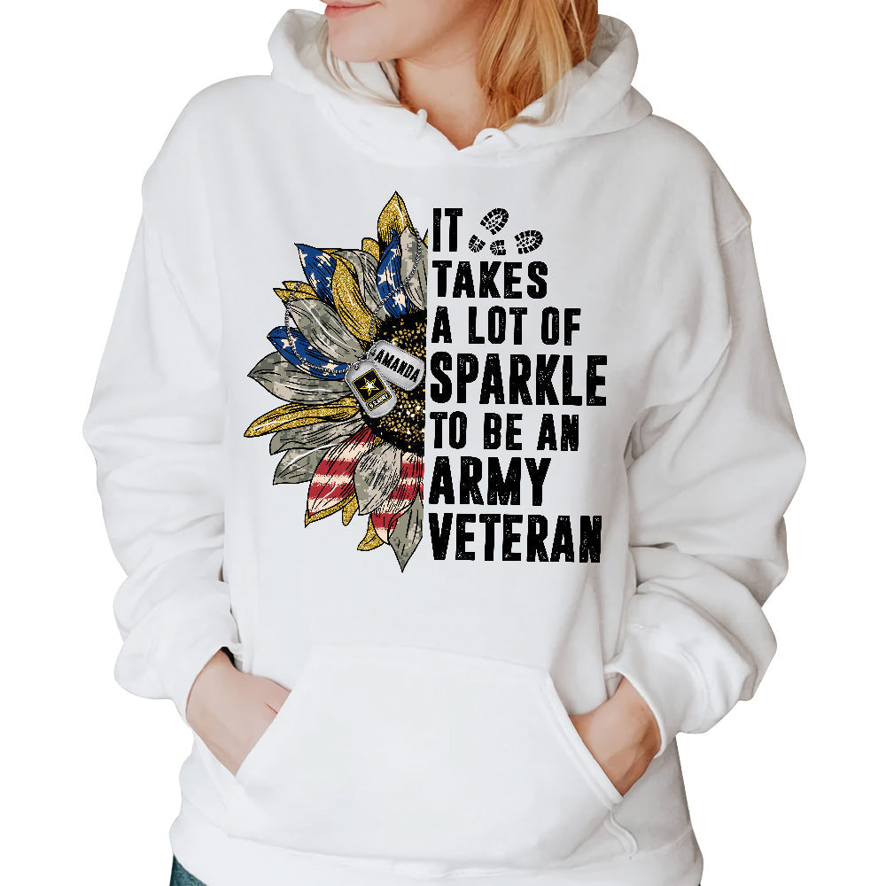 It's Take A Lot Of Sparkle To Be A Veteran 4th July Personalized Shirt For Female Veteran Women Veteran Gift H2511