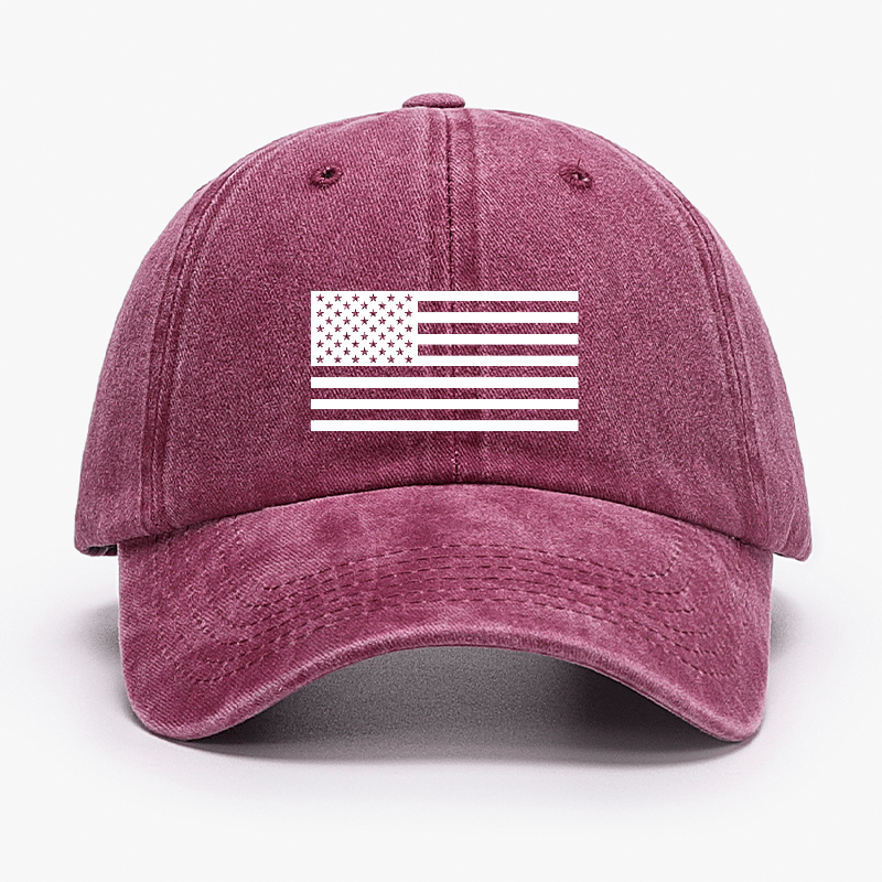 Classic American Flag Print For Men Cap