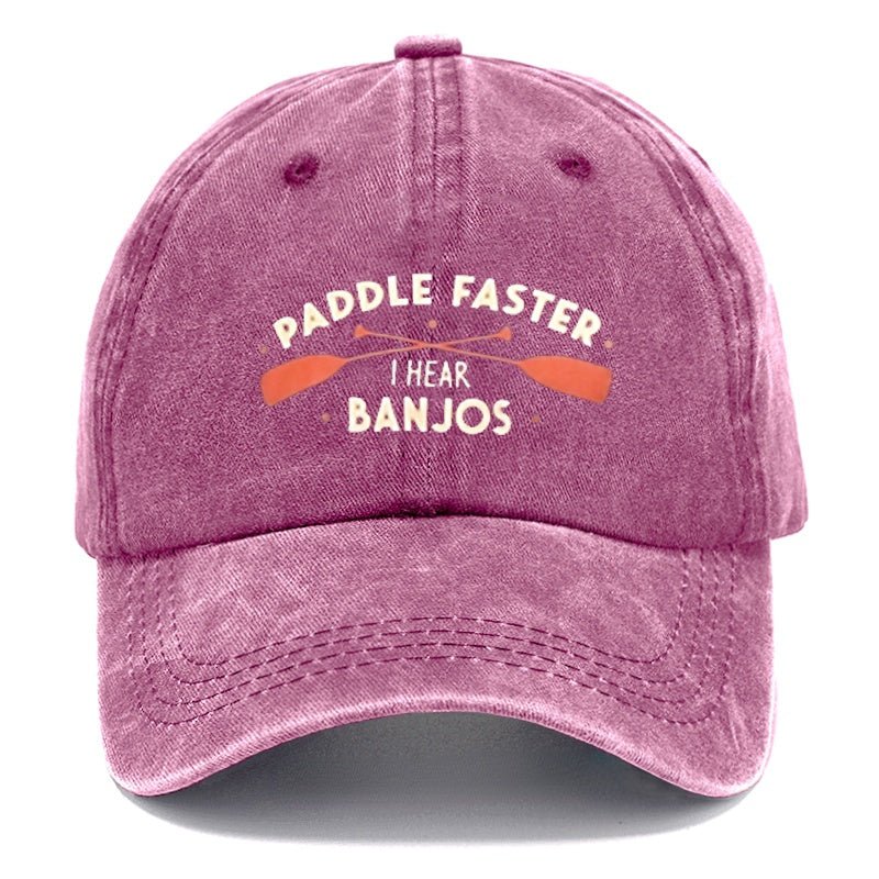 Paddle Faster I Hear Banjos Funny Print cap (Free Customization)