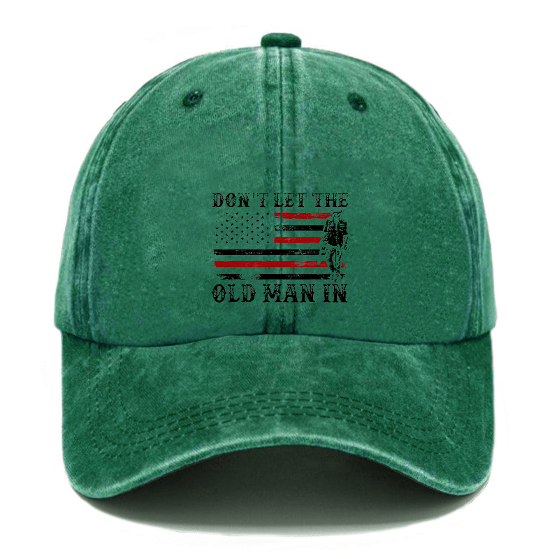 Maturelion Custom Cap Don't Let The Old Man In USA Flag Cap (Free Customization)