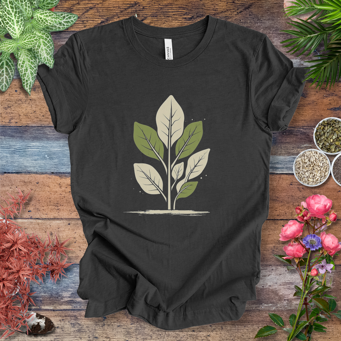 Vintage Minimalist Fiddle Leaf T-Shirt