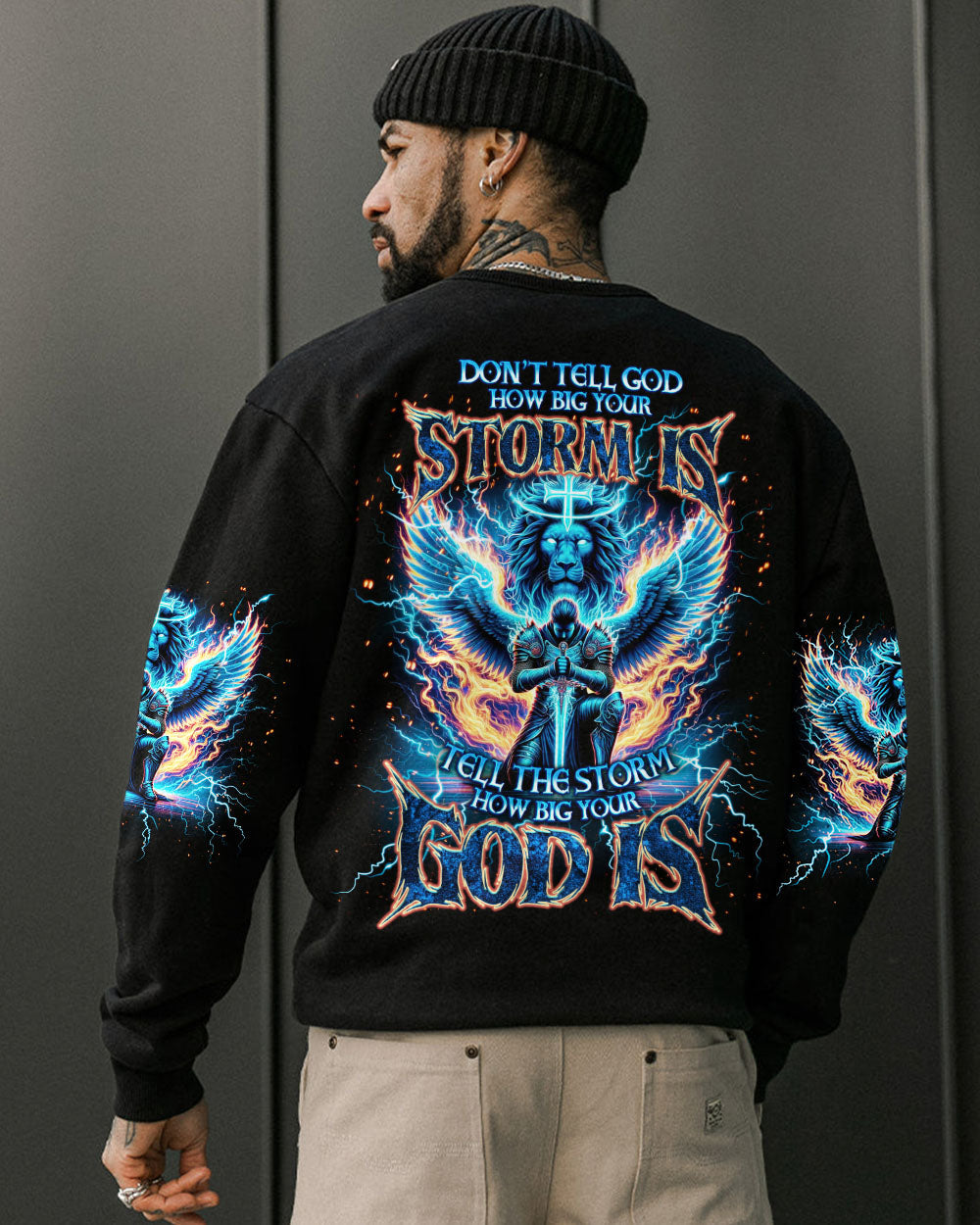 Tell The Storm How Big Your God Is Warrior Men's All Over Print Shirt - Tlno1710242