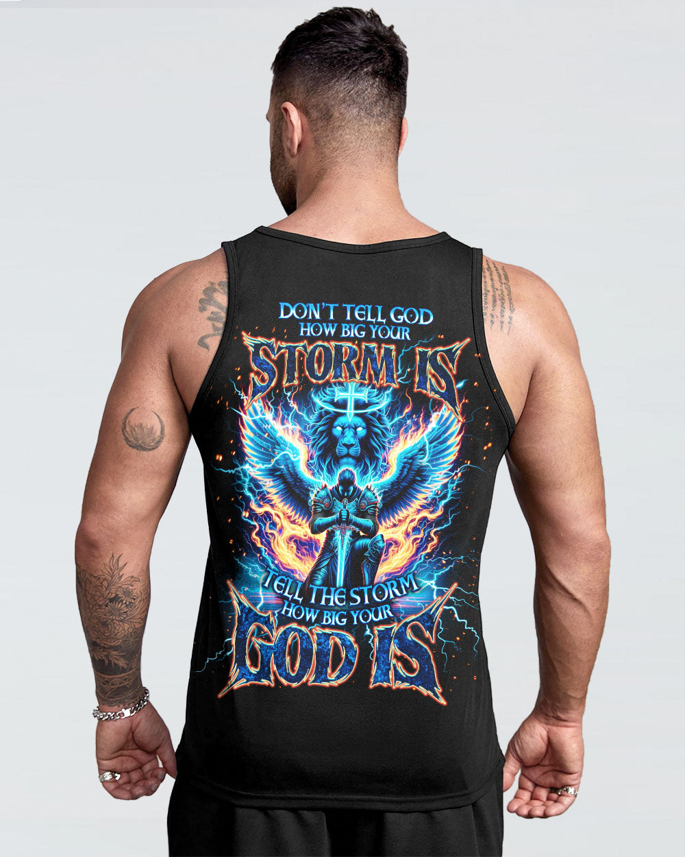 Tell The Storm How Big Your God Is Warrior Men's All Over Print Shirt - Tlno1710242