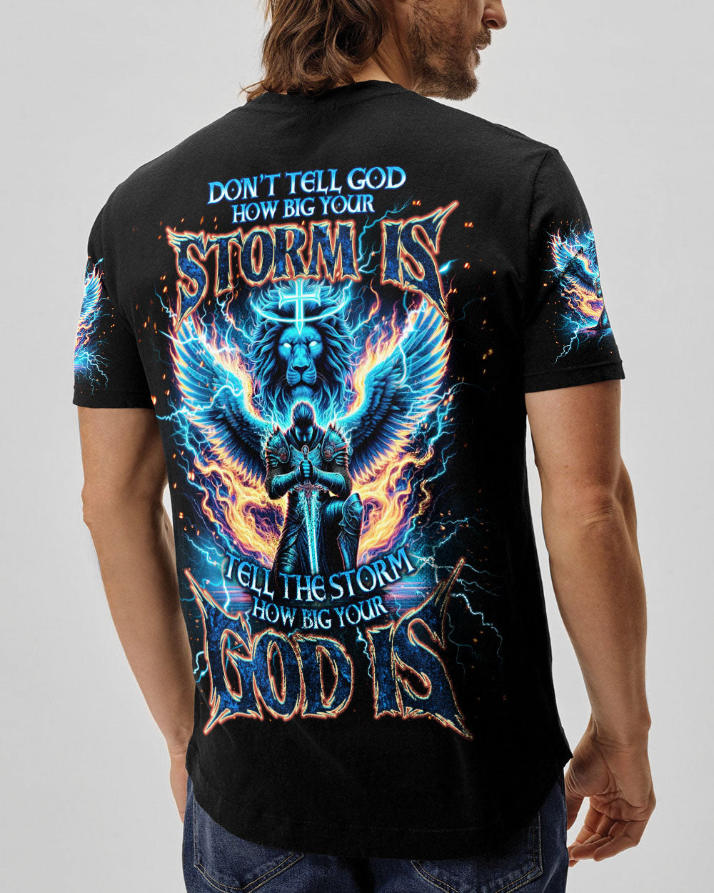 Tell The Storm How Big Your God Is Warrior Men's All Over Print Shirt - Tlno1710242