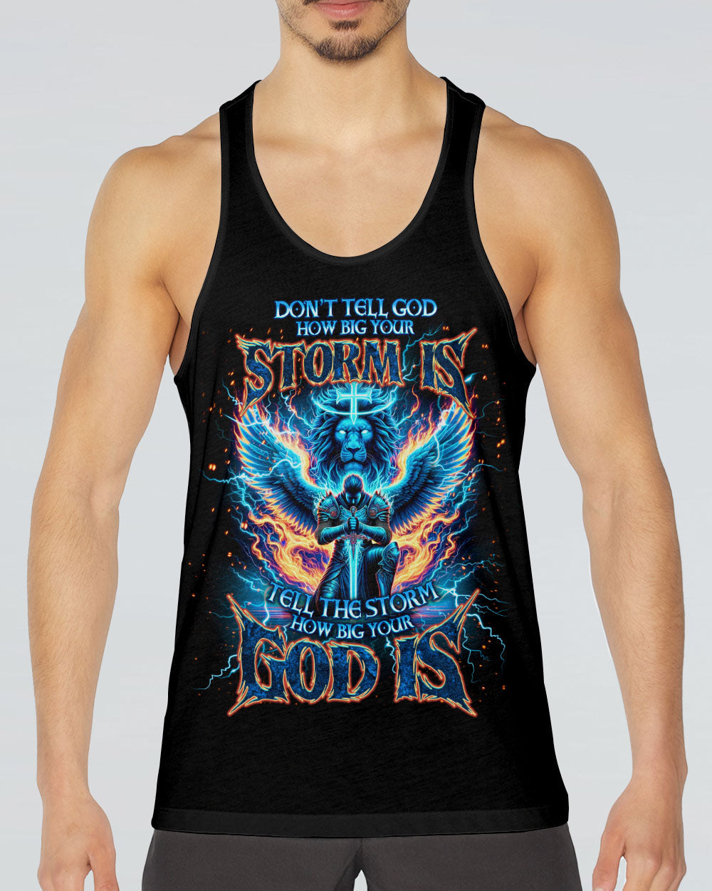 Tell The Storm How Big Your God Is Warrior Men's All Over Print Shirt - Tlno1710242