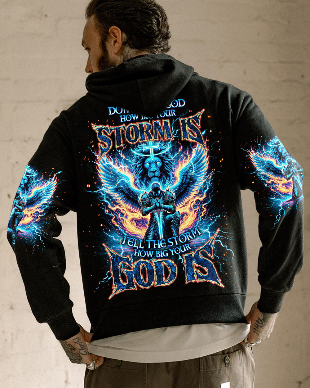 Tell The Storm How Big Your God Is Warrior Men's All Over Print Shirt - Tlno1710242