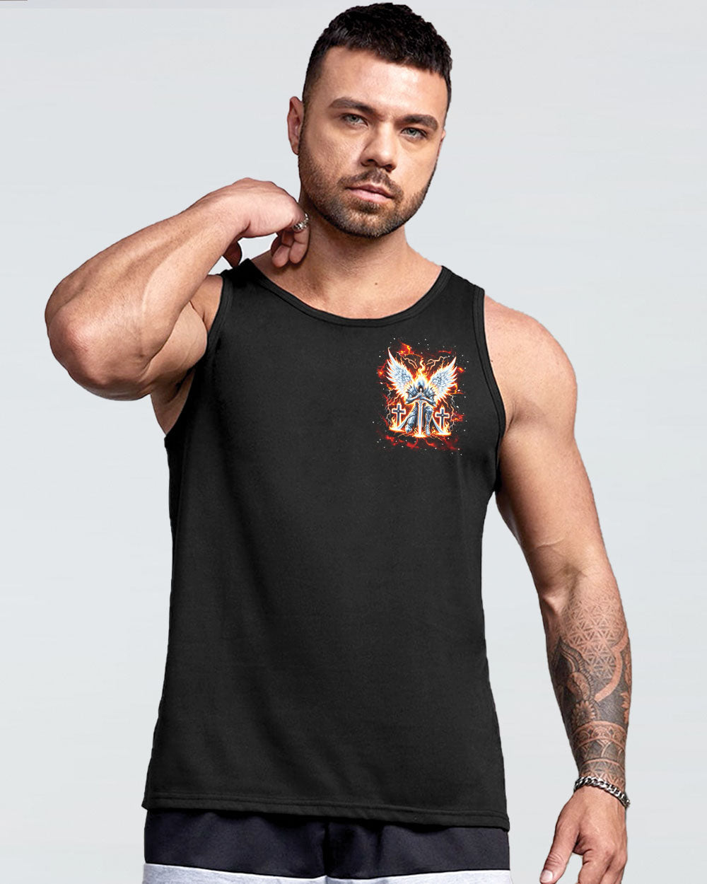 The Jesus Inside Me Is Stronger Than The Darkness Warrior Men's All Over Print Shirt - Tlnt0412242