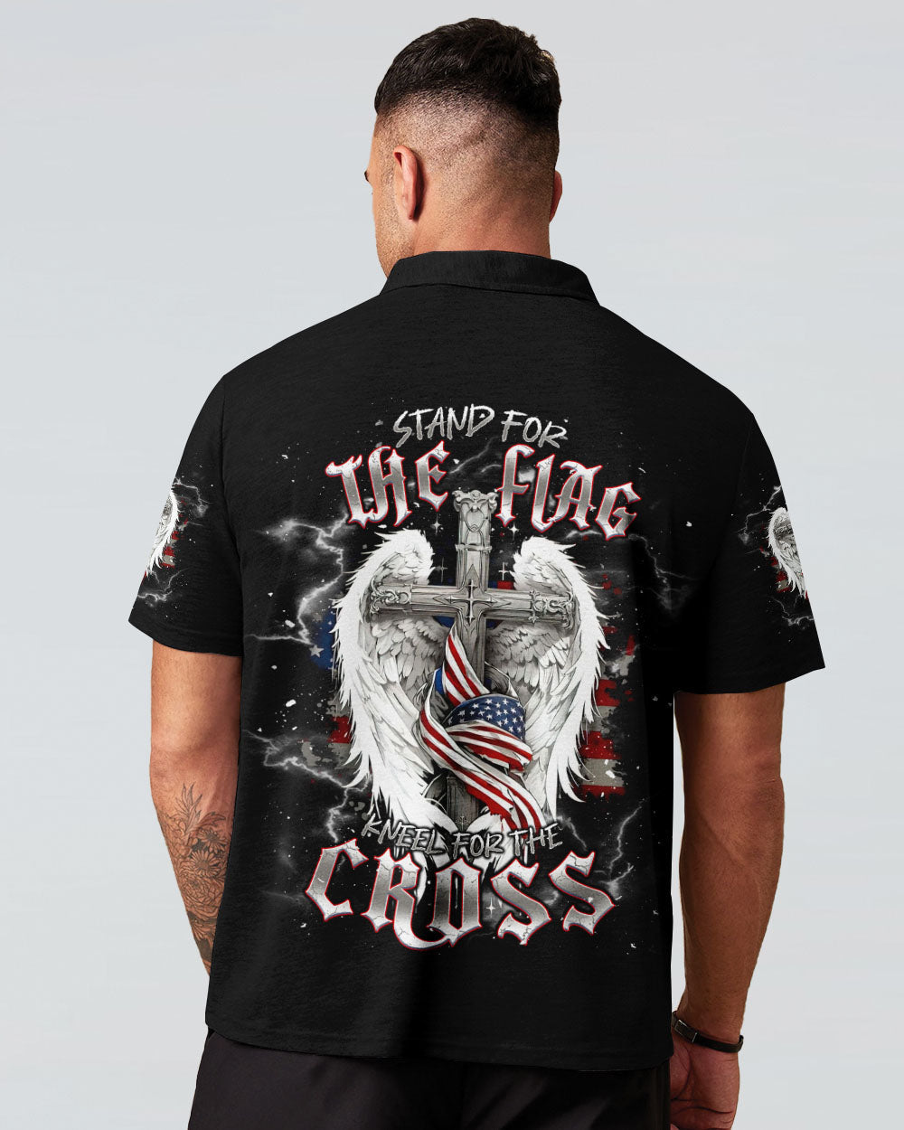 Stand For The Flag Kneel For The Cross Men's All Over Print Shirt   - Tlnt0710244