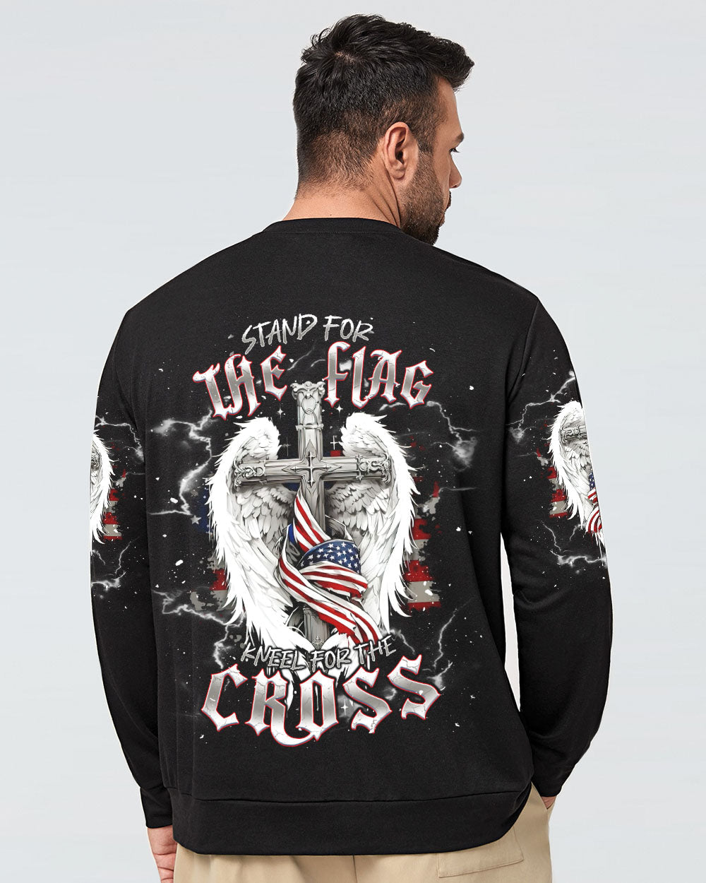 Stand For The Flag Kneel For The Cross Men's All Over Print Shirt   - Tlnt0710244