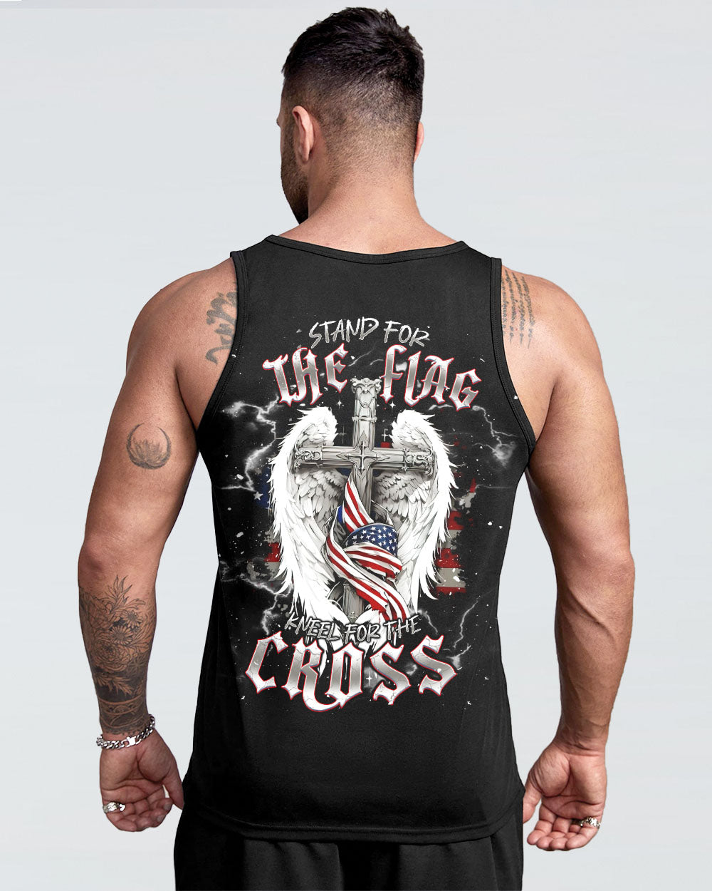 Stand For The Flag Kneel For The Cross Men's All Over Print Shirt   - Tlnt0710244