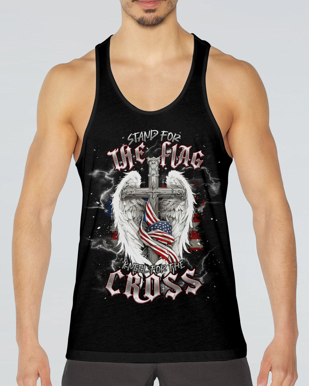 Stand For The Flag Kneel For The Cross Men's All Over Print Shirt   - Tlnt0710244