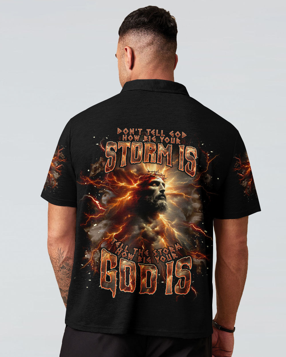 Tell The Storm How Big Your God Is Men's All Over Print Shirt  - Tlnt0810242