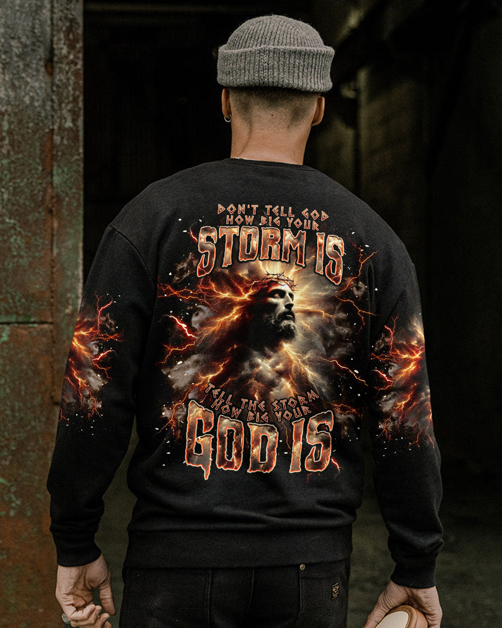 Tell The Storm How Big Your God Is Men's All Over Print Shirt  - Tlnt0810242