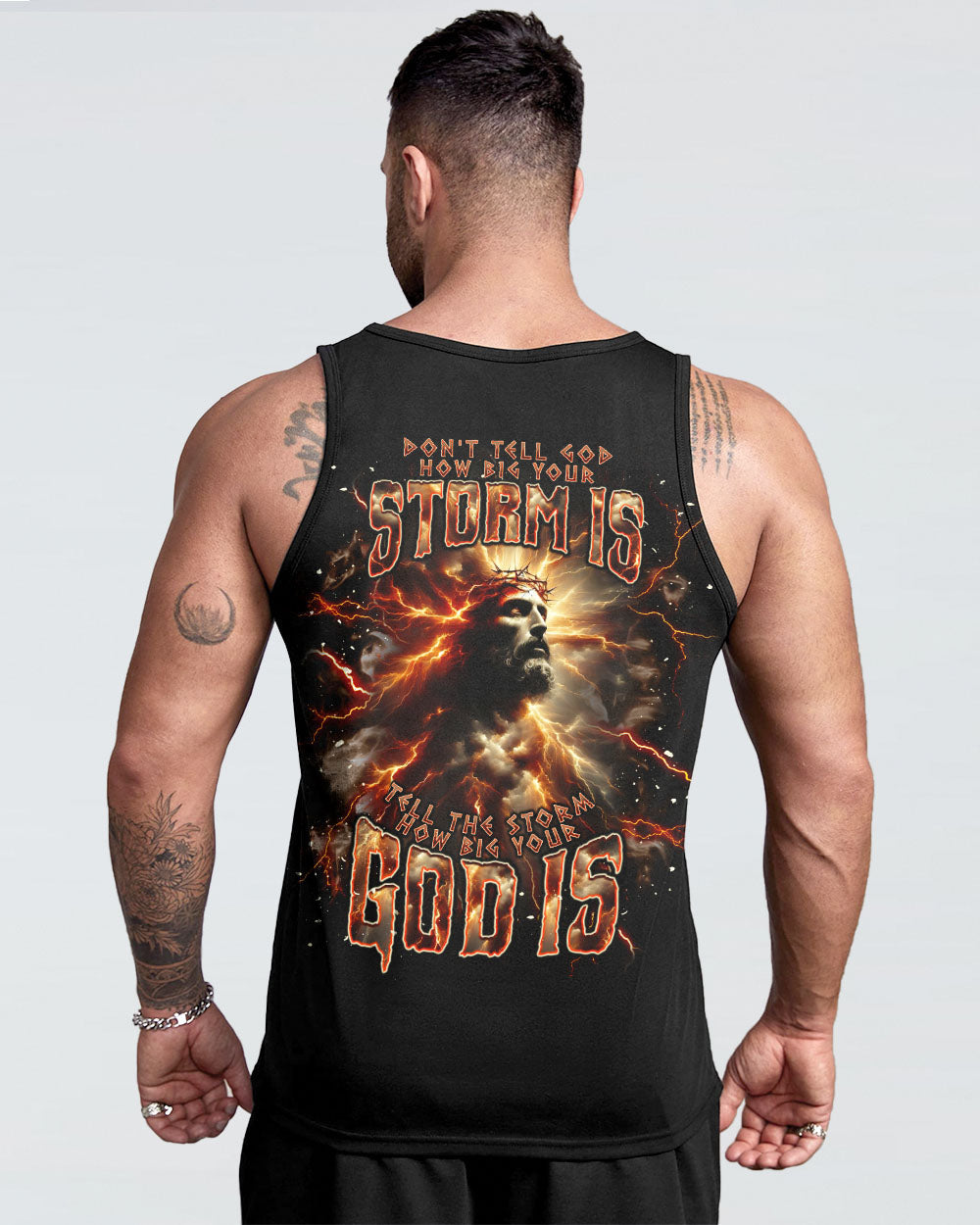 Tell The Storm How Big Your God Is Men's All Over Print Shirt  - Tlnt0810242