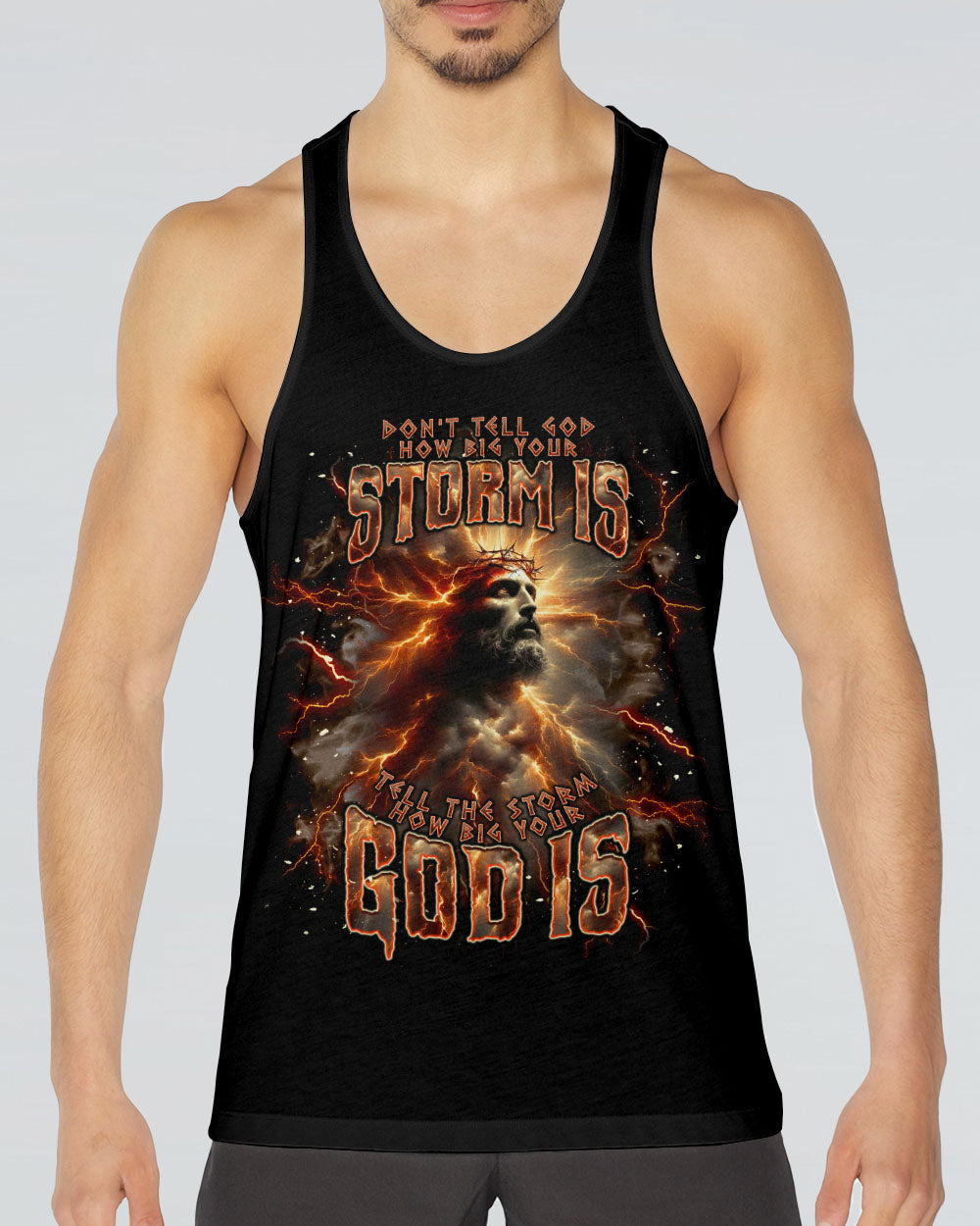 Tell The Storm How Big Your God Is Men's All Over Print Shirt  - Tlnt0810242