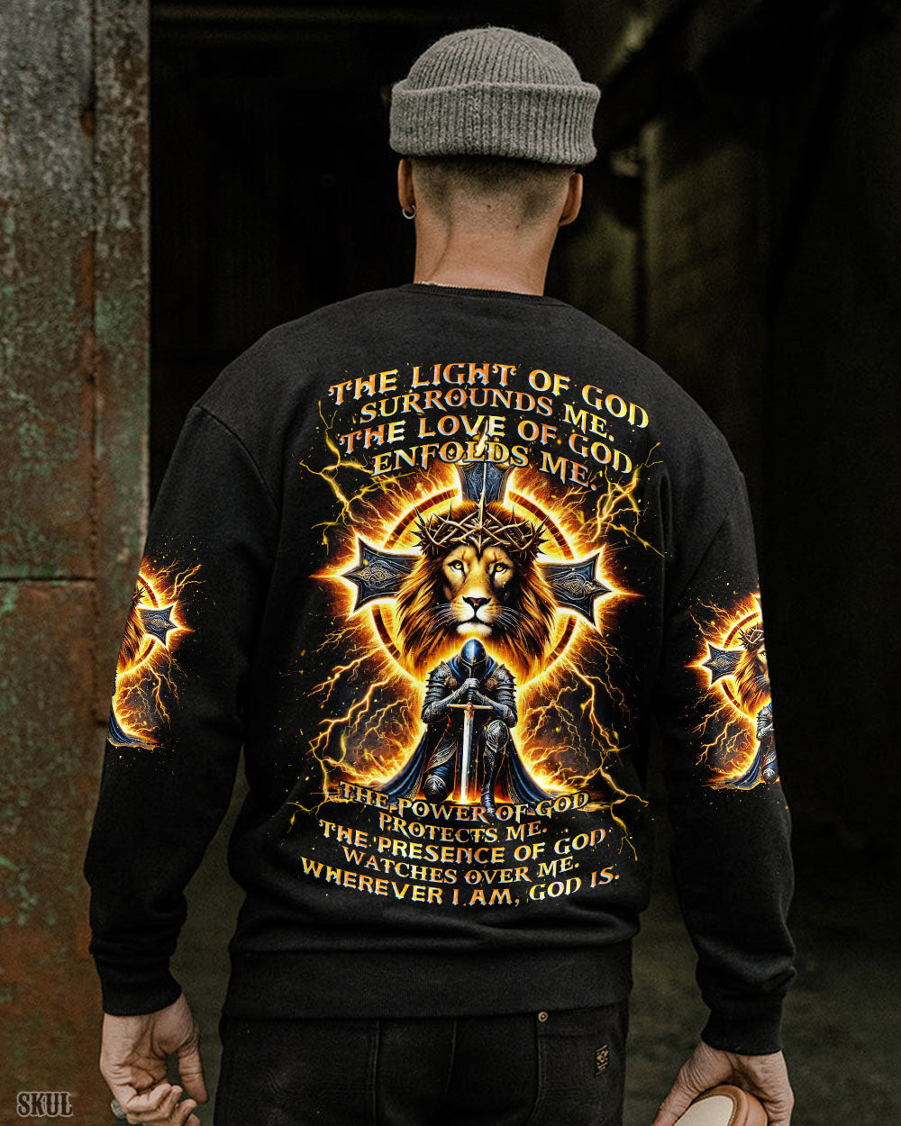 The Light Of God Surround Me Lion Warrior Men's All Over Print Shirt  - Tlnz0212243