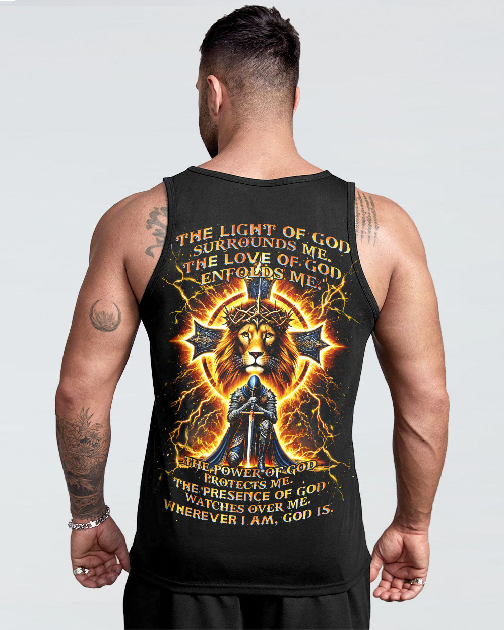 The Light Of God Surround Me Lion Warrior Men's All Over Print Shirt  - Tlnz0212243