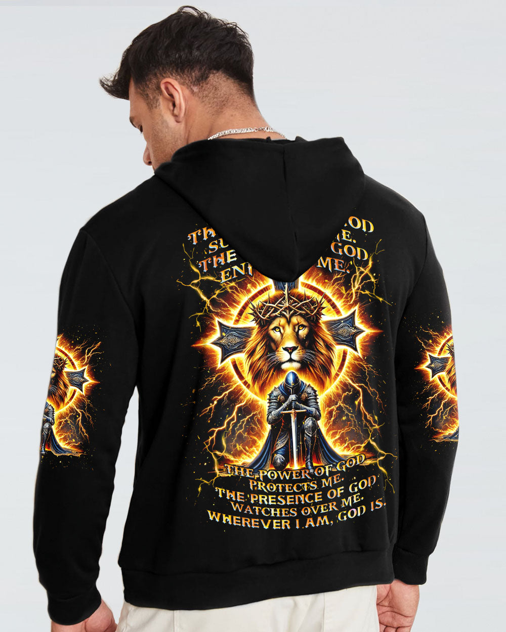 The Light Of God Surround Me Lion Warrior Men's All Over Print Shirt  - Tlnz0212243