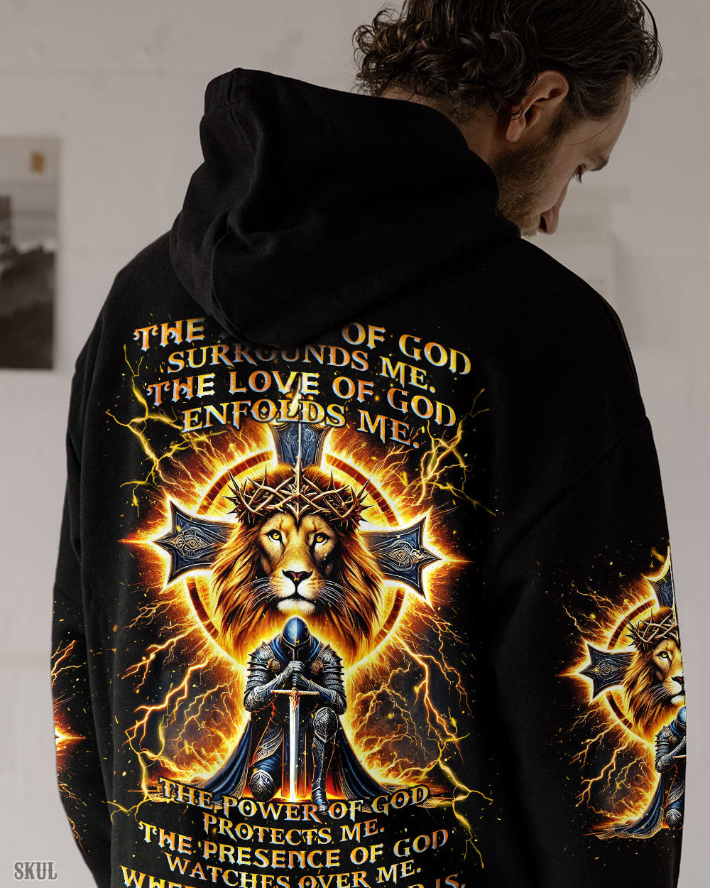 The Light Of God Surround Me Lion Warrior Men's All Over Print Shirt  - Tlnz0212243