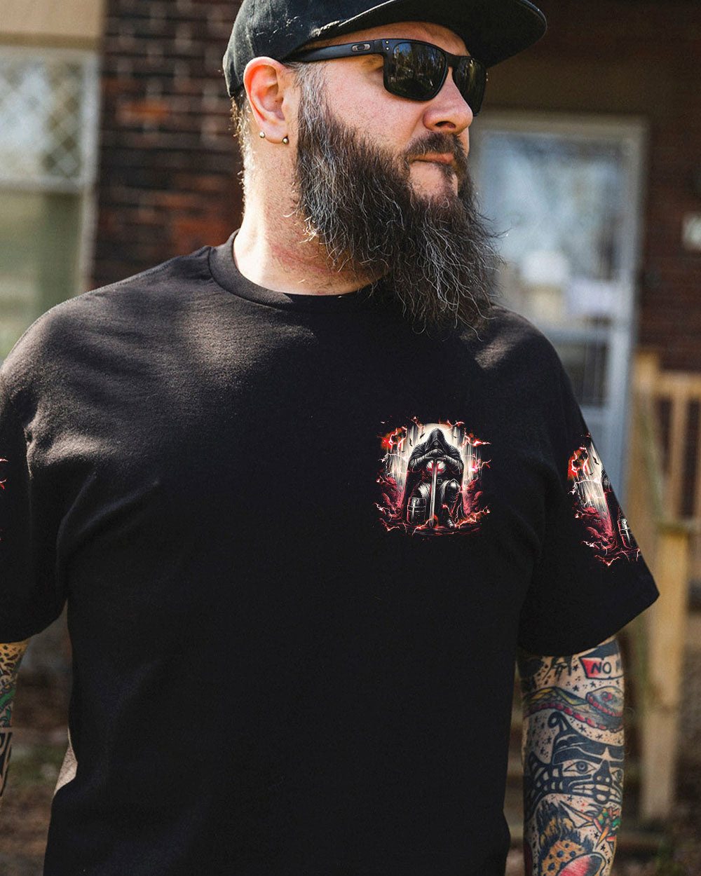 The Devil Saw Me With My Head Down Warrior Men's All Over Print Shirt  - Tlnz1112242