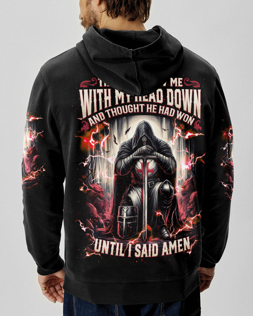 The Devil Saw Me With My Head Down Warrior Men's All Over Print Shirt  - Tlnz1112242