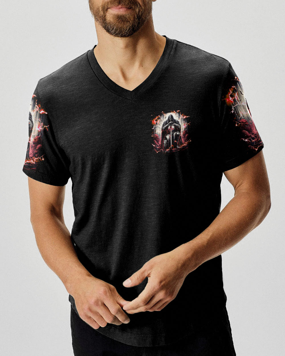 The Devil Saw Me With My Head Down Warrior Men's All Over Print Shirt  - Tlnz1112242