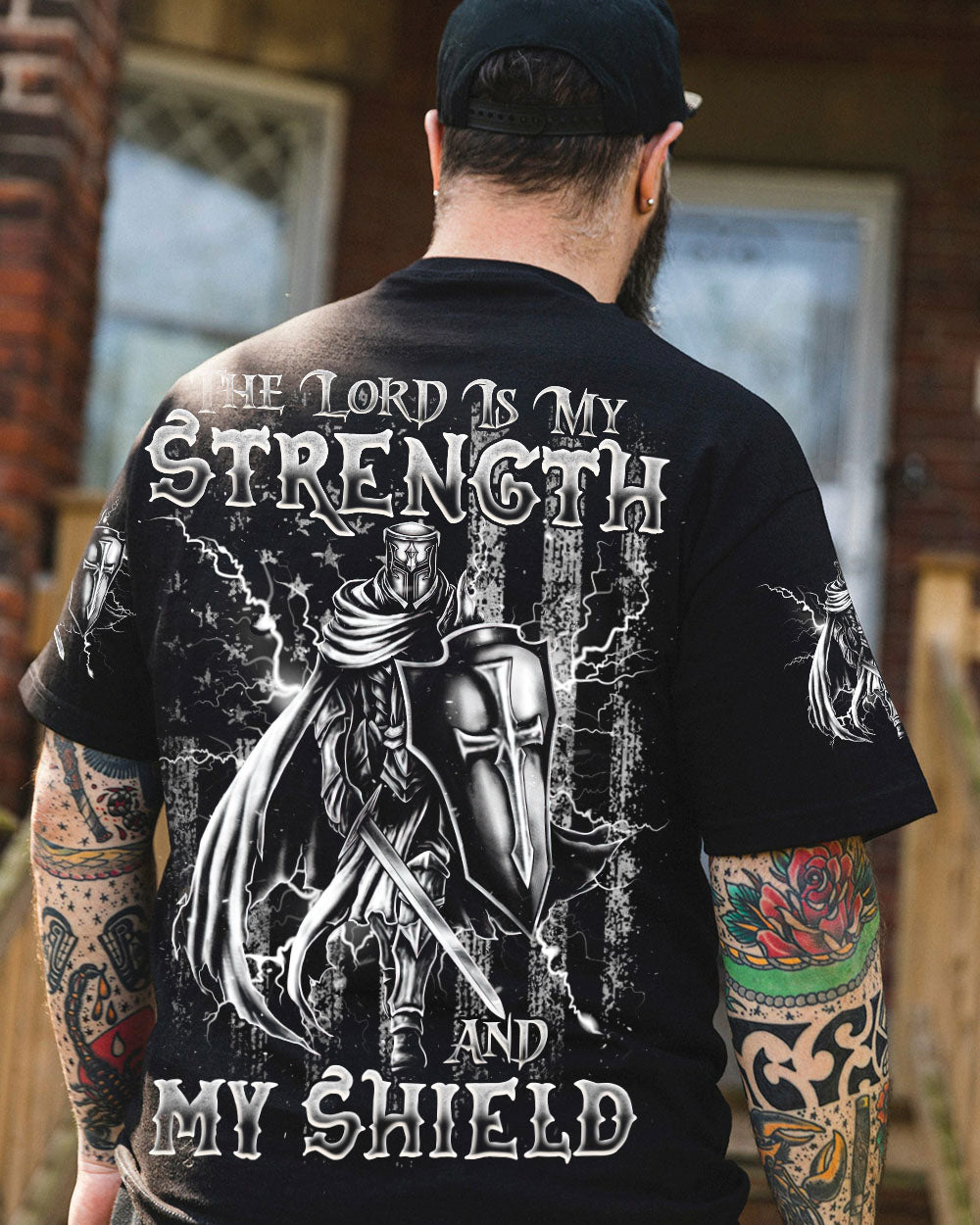 The Lord Is My Strength Warrior Men's All Over Print Shirt - Tlnz1312244