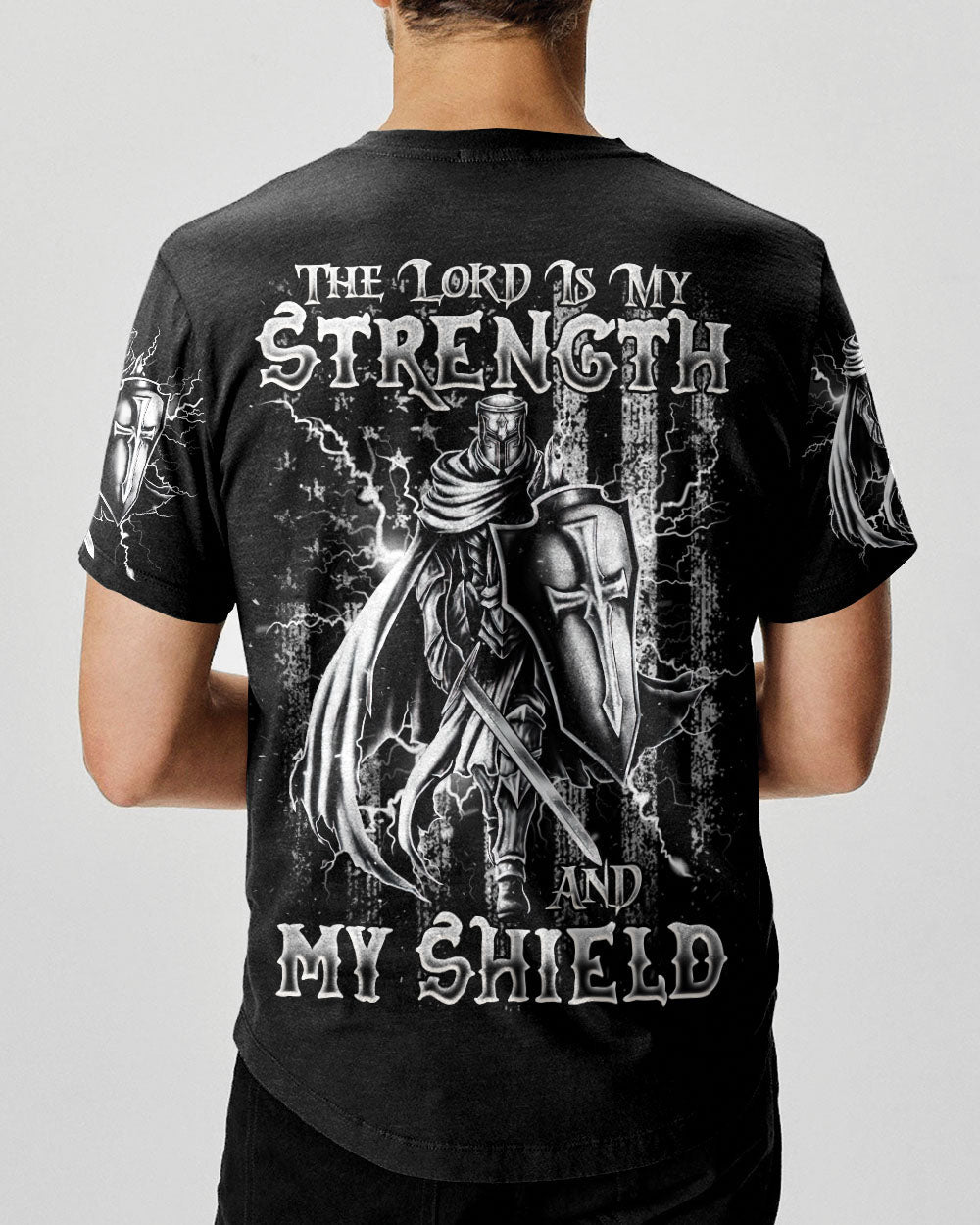 The Lord Is My Strength Warrior Men's All Over Print Shirt - Tlnz1312244