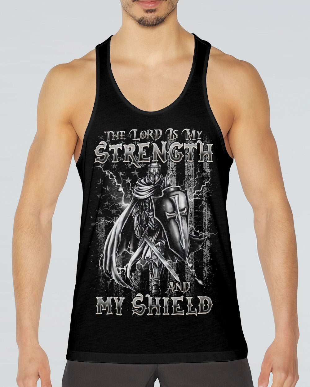 The Lord Is My Strength Warrior Men's All Over Print Shirt - Tlnz1312244