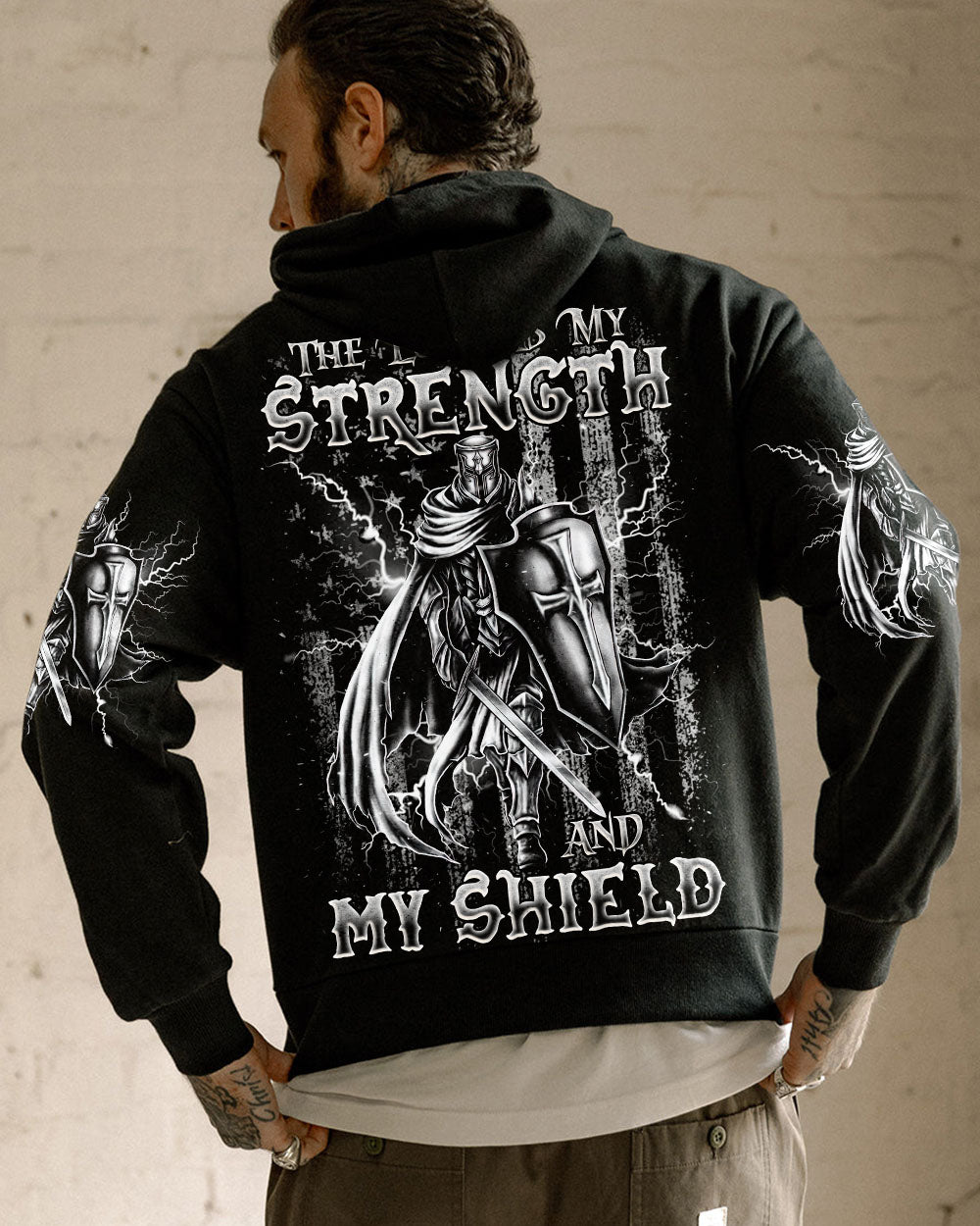 The Lord Is My Strength Warrior Men's All Over Print Shirt - Tlnz1312244