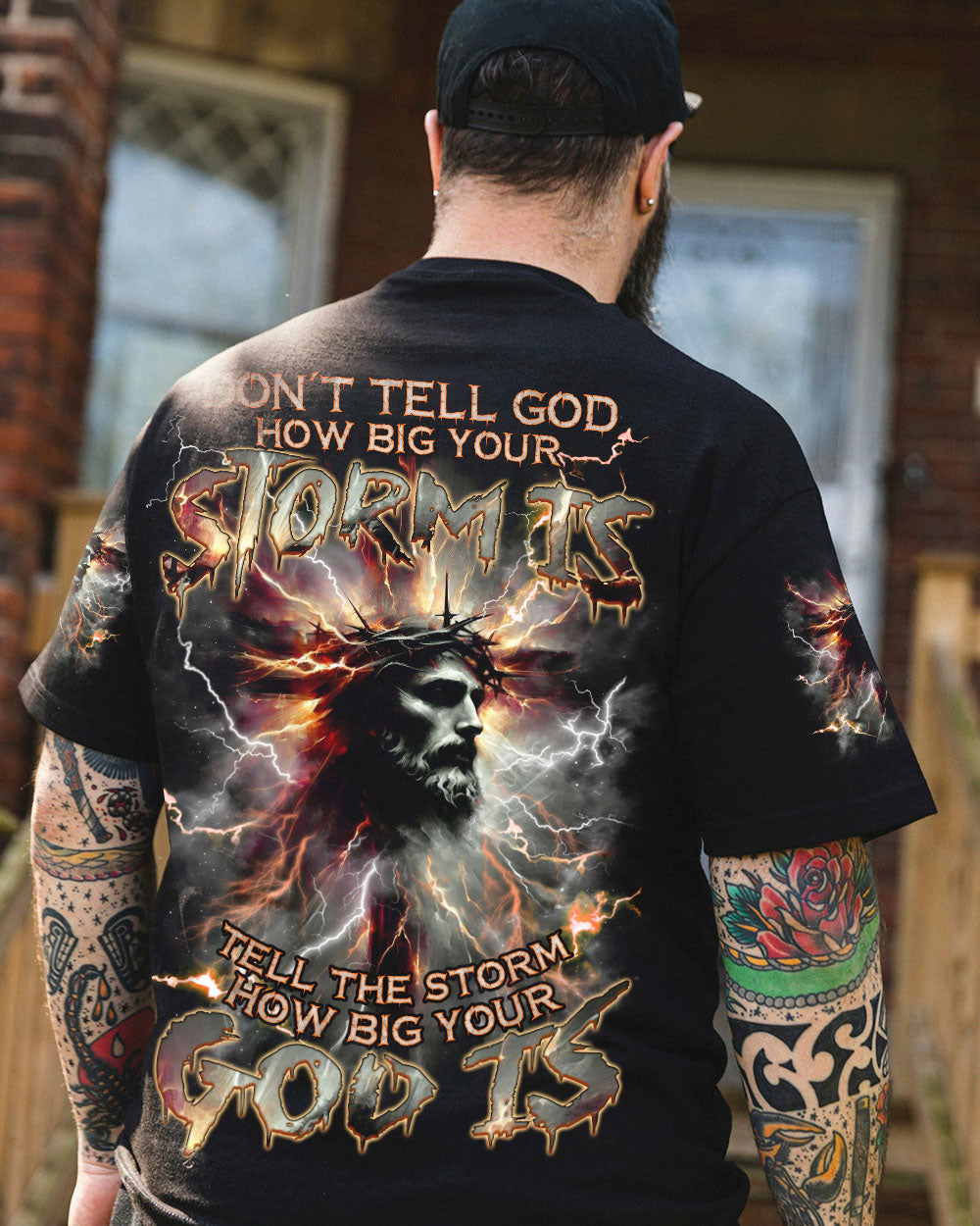 Tell The Storm How Big Your God Is Men's All Over Print Shirt - Tlnz1710241