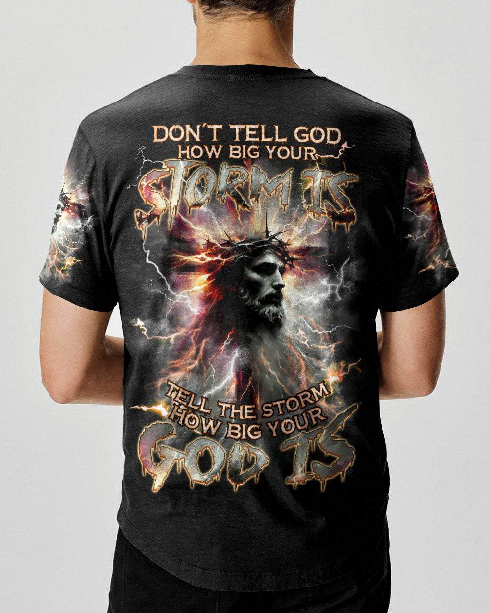 Tell The Storm How Big Your God Is Men's All Over Print Shirt - Tlnz1710241