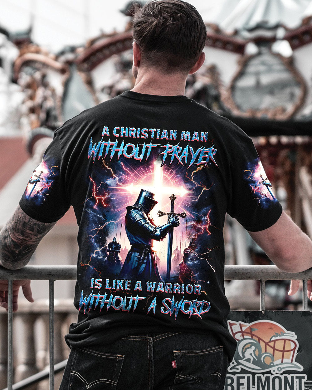 A Christian Man Without Prayer Warrior Men's All Over Print Shirt  - Tlnz1802254