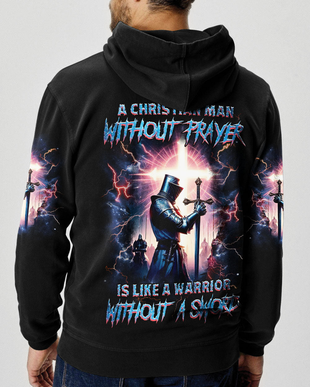 A Christian Man Without Prayer Warrior Men's All Over Print Shirt  - Tlnz1802254