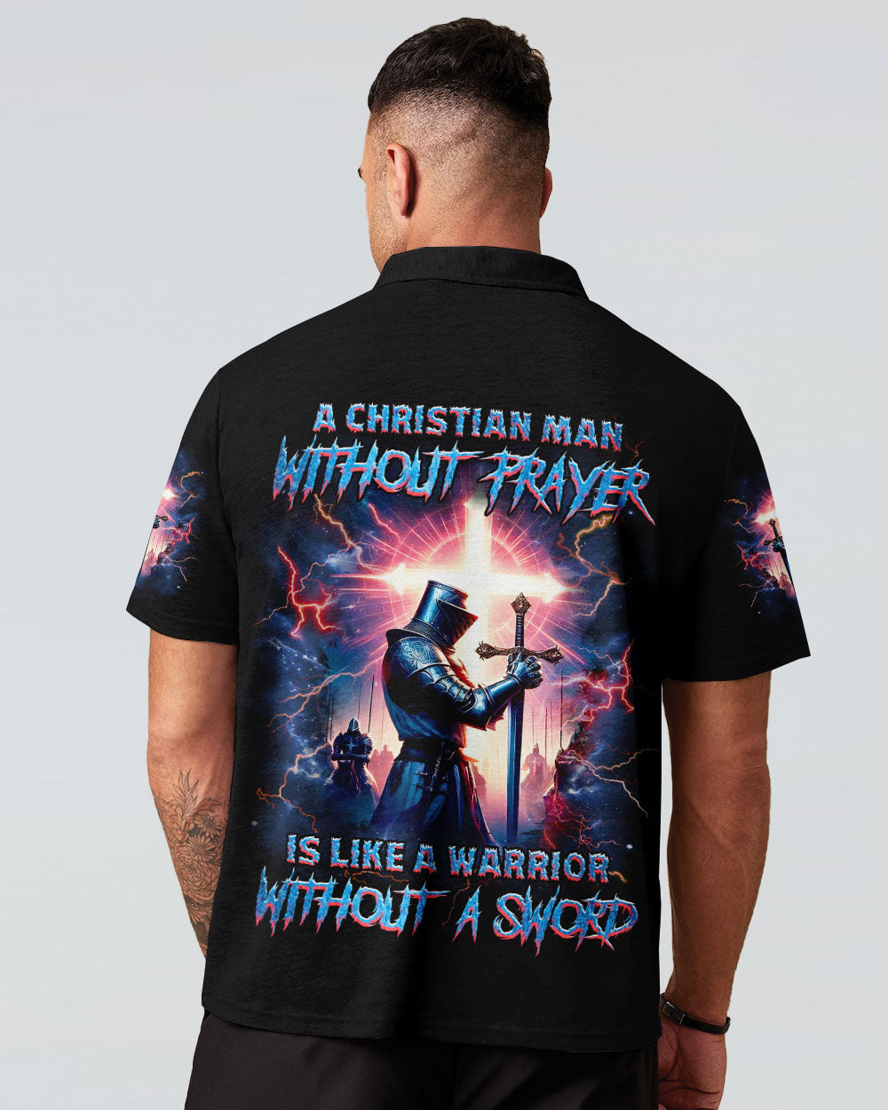 A Christian Man Without Prayer Warrior Men's All Over Print Shirt  - Tlnz1802254