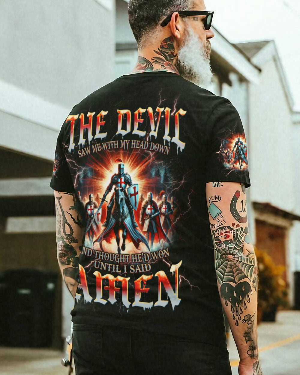 The Devil Saw Me With My Head Down Men's All Over Print Shirt - Tlpq1907244