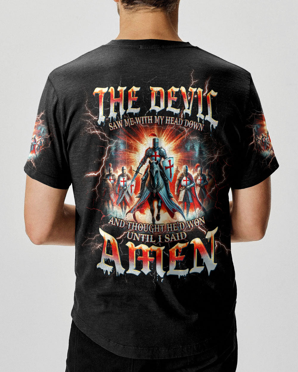 The Devil Saw Me With My Head Down Men's All Over Print Shirt - Tlpq1907244