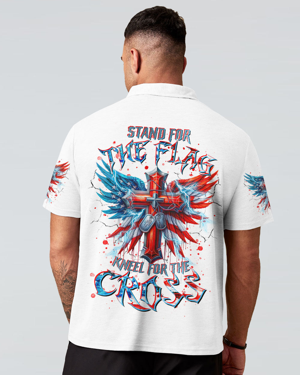 Stand For The Flag Kneel For The Cross Men's All Over Print Shirt - Tltr0210245